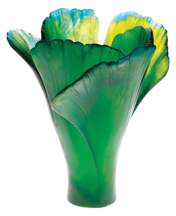 Vase ginkgo vert - Daum